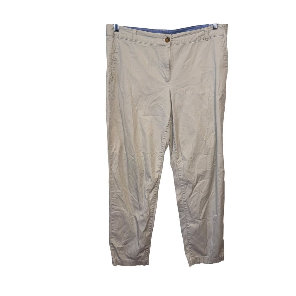 Talbots Womens Beige The Weekend Chino Pants Size 12